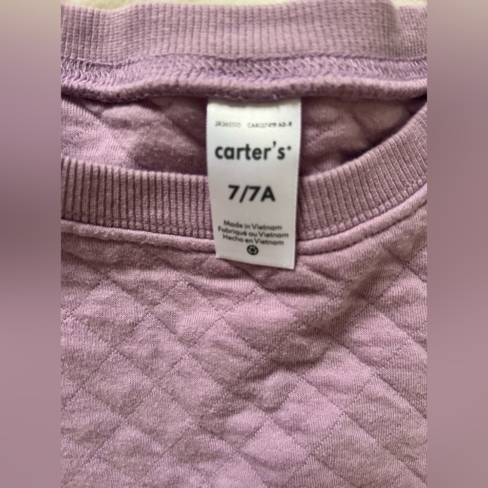 Carters Girls Quilted Top & Floral Leggings Set- size 7 - Picture 5 of 6